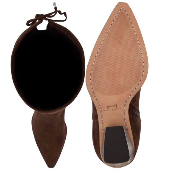 NWT MARC FISHER OKUN TALL HERLED BOOTS IN COLOR DARK BROWN‎ WOMENS SIZE 7.5 - Picture 8 of 9